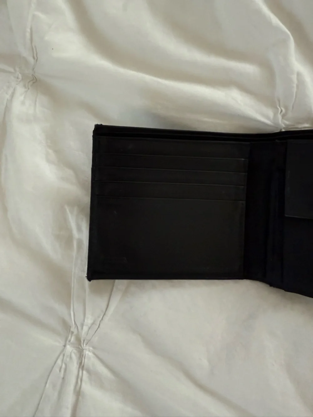 Prada triangle logo bifold wallet
